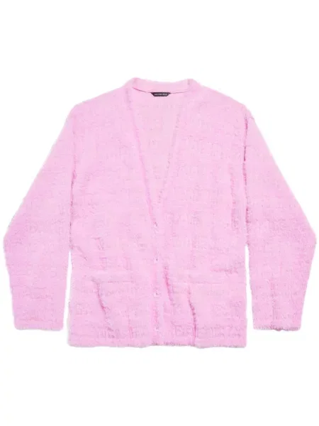 Cardigan Balenciaga din jacard roz