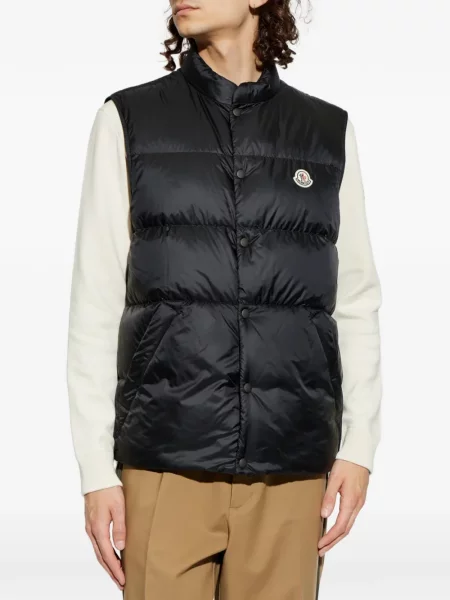 Matlasat vestă Moncler negru