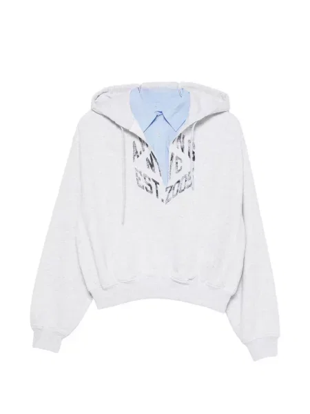 Decupat hanorac cu glugă Alexander Wang cu imagine gri