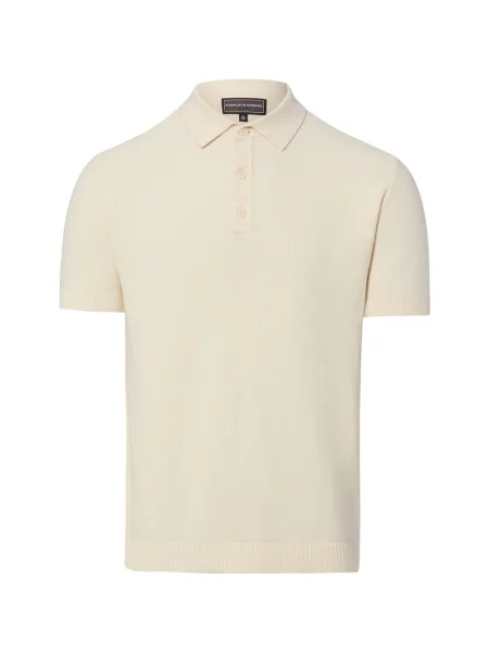 Finshley & Harding koszulka polo Mężczyźni jednolity S beżowy