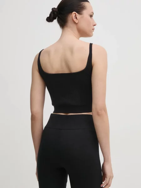 Džínový top Calvin Klein Jeans černý