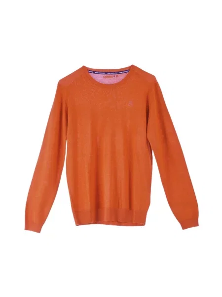 Sweter Karl Lagerfeld wełniany pomarańczowy
