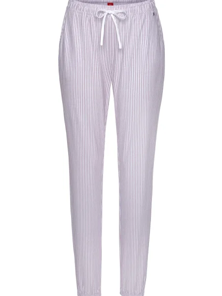 S.Oliver Pantaloni de pijama mov deschis alb