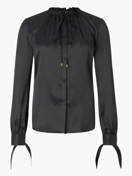 Bluză Roberto Cavalli cu imagine cu model piele de șarpe negru