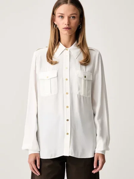 Marciano by Guess cămașă pentru femei cu vâscoză NORI bej
