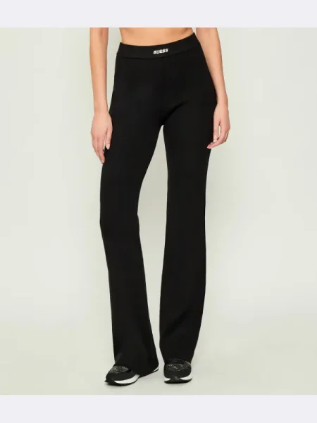 GUESS ACTIVE Pantaloni de tricot FLAMINIA | flare fit cu adaos de lână negru