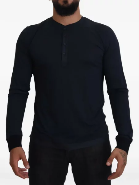 Lung tricou polo Dolce & Gabbana albastru