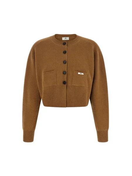 Sweter Elisabetta Franchi brązowy