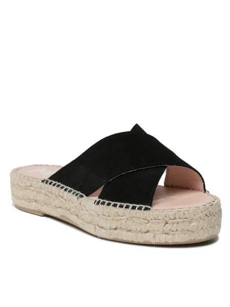 Manebi Espadrilky Double Sole X Bands Sandals K DX čierna