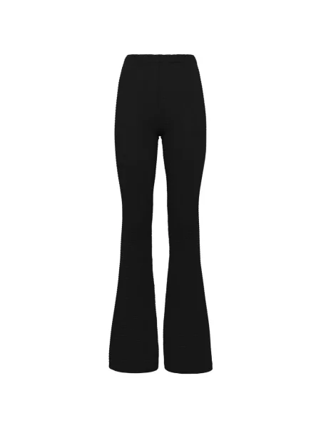 Pantaloni Laneus tricotate evazate negru
