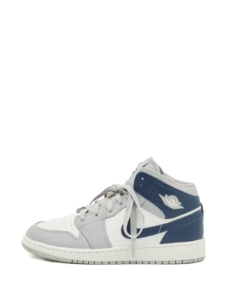 Sneakerși Jordan Air Jordan 1 din piele gri