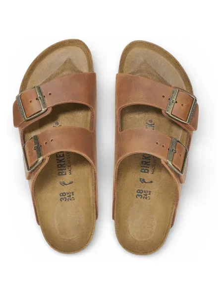 Birkenstock De piele șlapi Arizona | narrow fit maro