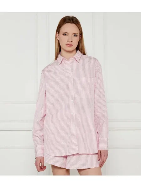 Lacoste Cămașă | Oversize fit roz