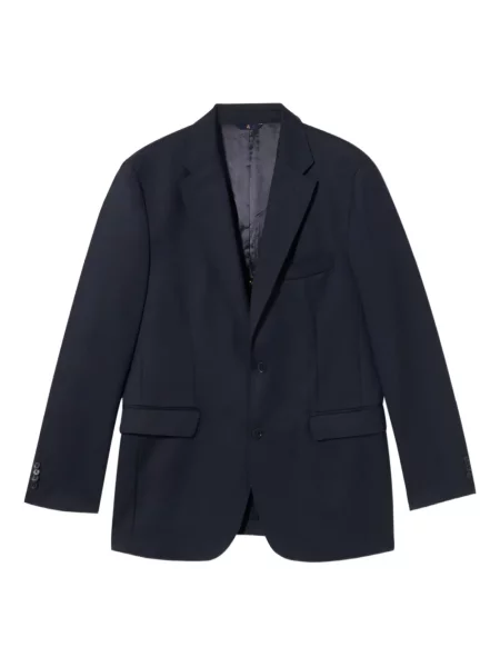 Vlněné jednořadé sako Brooks Brothers modré