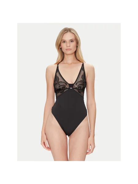 Кружевное боди Boss черное