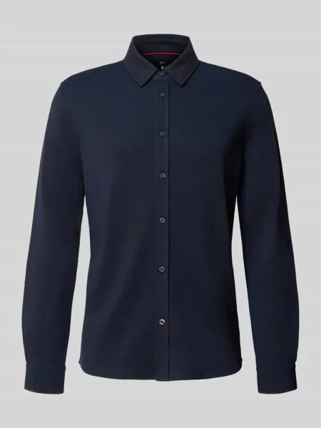 Koszula o kroju slim fit biznes z mieszanka bawełny Cinque czarna