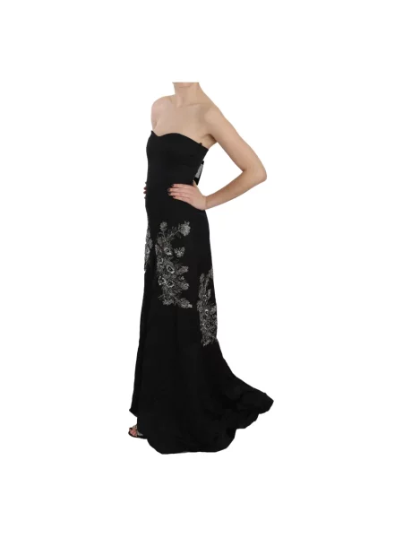 Długa sukienka maxi John Richmond dzwony czarna