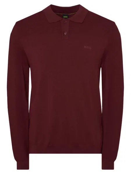 BOSS Pulover Momentum-X PL Bordo rdeča