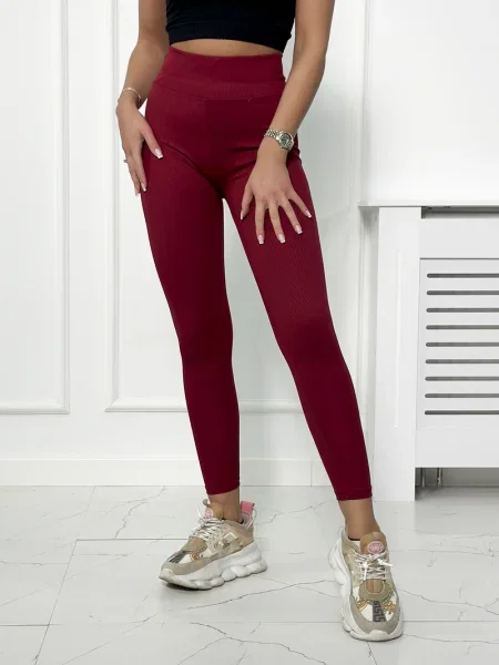 Pantaloni Kesi cu dungi bordo