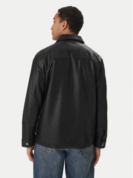 Calvin Klein Jeans Műbőr dzseki fekete