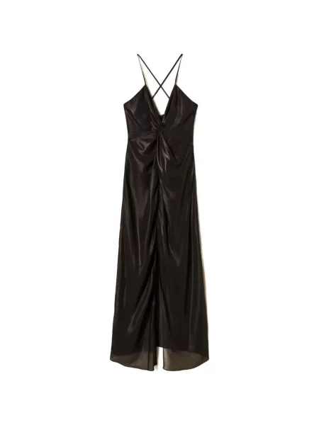 Laminat rochie maxi Twinset lungă de costum negru