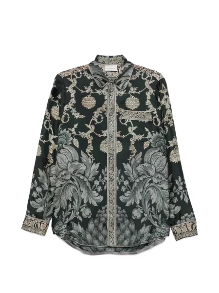 Cămașă Pierre-louis Mascia de mătase cu model floral cu imagine negru