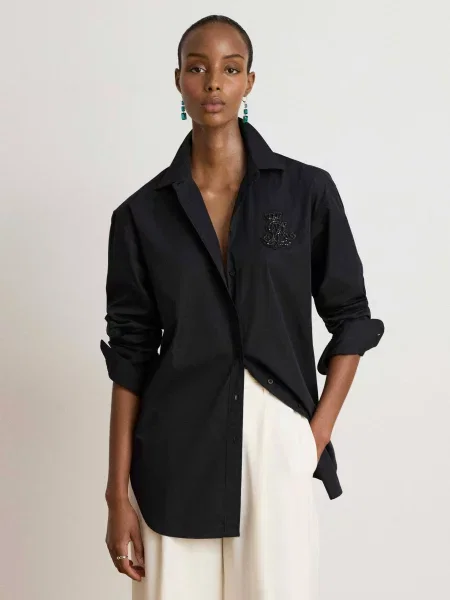 LAUREN RALPH LAUREN Cămașă | Relaxed fit negru