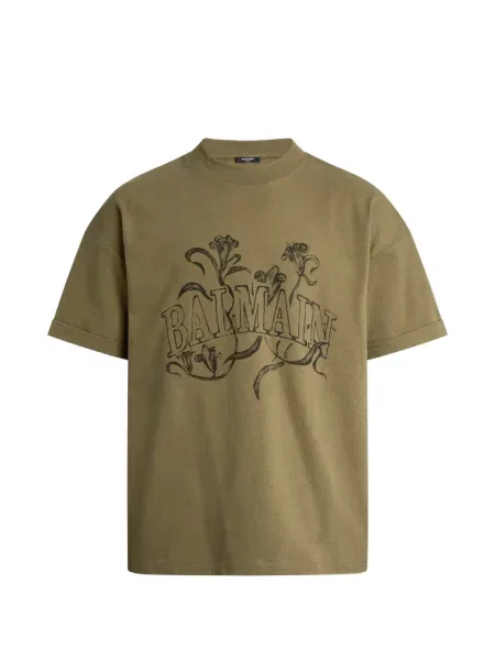 Tricou Balmain cu imagine verde