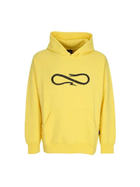 Bluza z kapturem Propaganda z kapturem z logo żółta