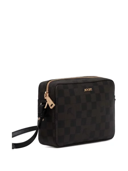 Kostkovaná crossbody kabelka Joop! hnědá