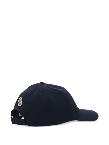 Șapcă Moncler cu broderie albastru