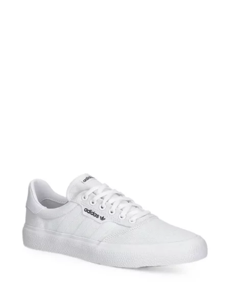 Lung hanorac Adidas din canvas alb