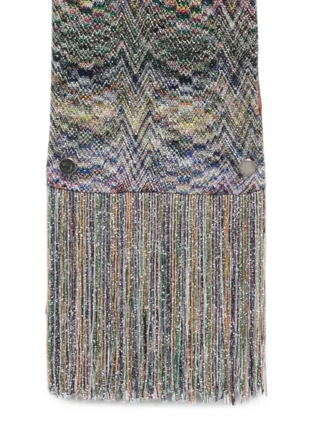 Fular Missoni cu franjuri gri