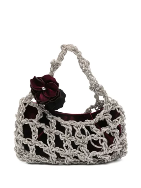 Květinová kabelka Twenty Fourhaitch stříbrná