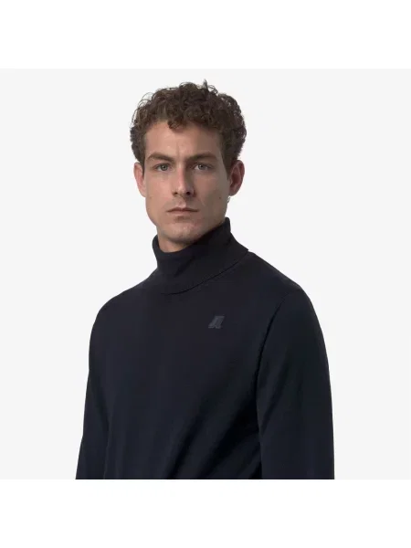 Sweter K-way z wełny merino niebieski