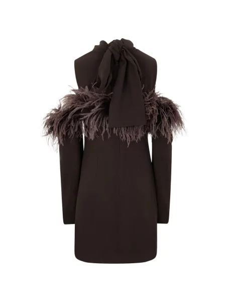 Rochie P.a.r.o.s.h. cu pene maro