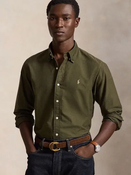 Polo Ralph Lauren cămașă pentru bărbați din verde