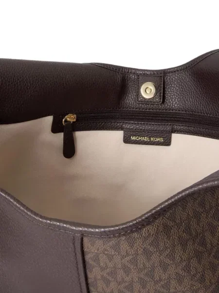Geantă shopper Michael Kors cu autograf maro