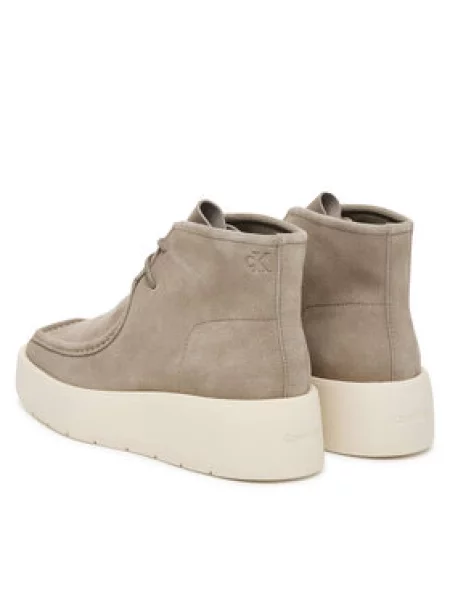 Gležnjače Calvin Klein Flatf Lace Up Apr Cut Boot bež