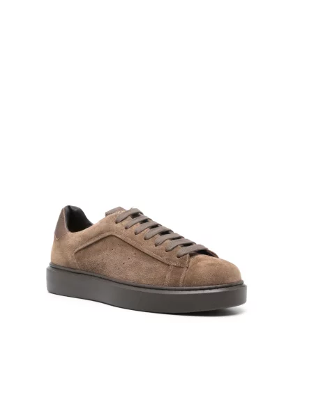 Sneakersy Doucal's zamszowe brązowe
