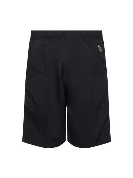 Szorty Moncler casual z logo wodoszczelne czarne