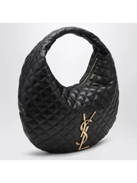 Torebka hobo Saint Laurent skórzana czarna