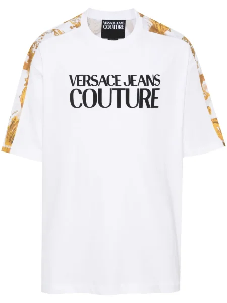 Тениска Versace Jeans Couture с принт бяло