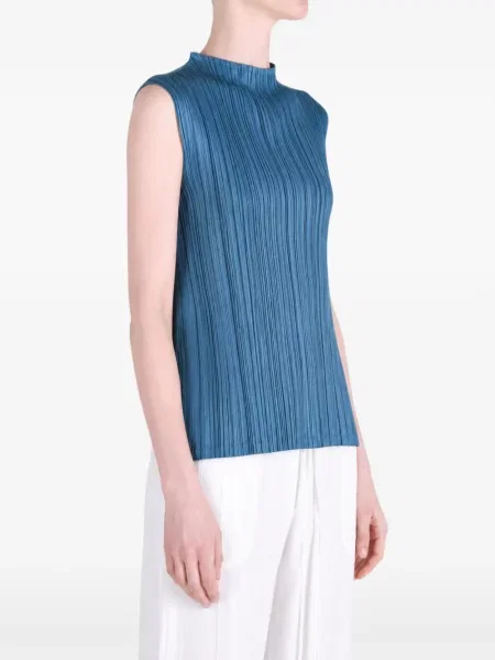 Top Pleats Please Issey Miyake bez rukava plava