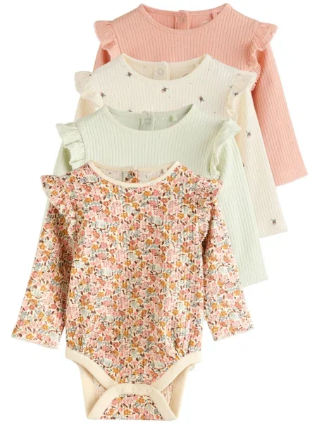 Next Salopetă/Body ecru / pastel / roz pal verde