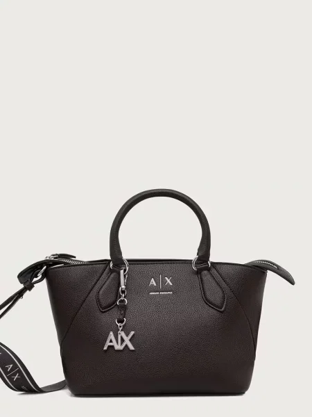 Armani Exchange geantă shopper pentru femei cu imitație de piele maro