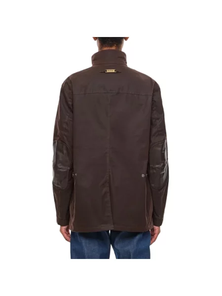 Kurtka funkcyjna z woskowanym splot twill Barbour brązowa