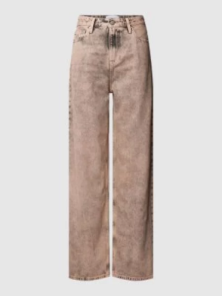 Jeansy z wysokim stanem i efektem znoszenia model ‘HIGH RISE’ Calvin Klein Jeans