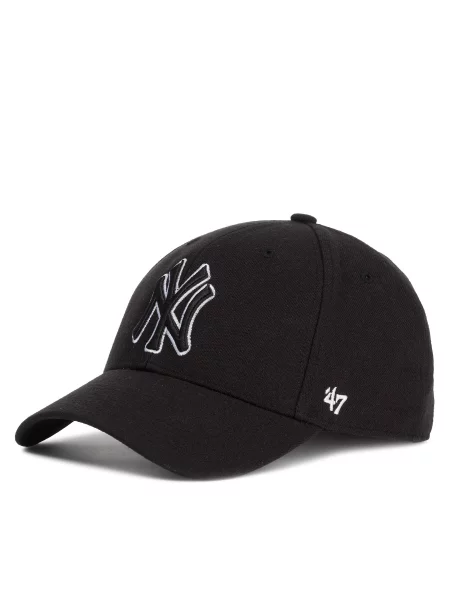 47 Brand Καπέλο Jockey New York Yankees Μαύρο λευκό
