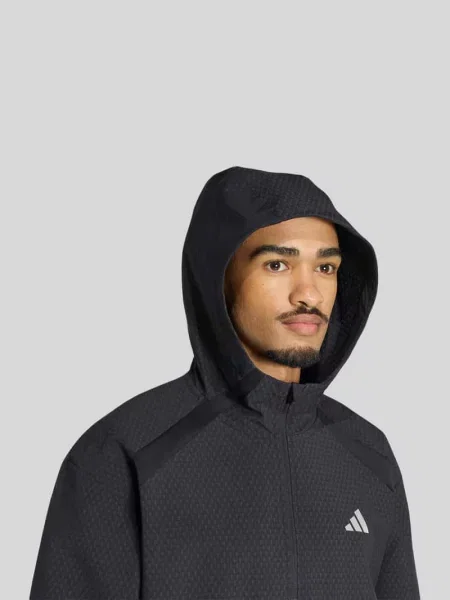 Kurtka treningowa o kroju regular fit z nadrukiem z logo Adidas Training czarna
